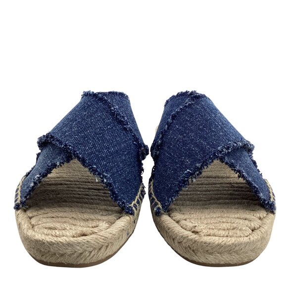 Nine West Womens Hamden Sandal Denim Blue Size 10 NWB‎ Espadrille Slide - Picture 4 of 8